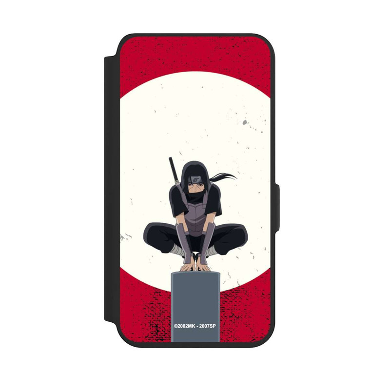 Galaxy S24 NIVOflip Itachi Uchiha Symbol Roter Hintergrund