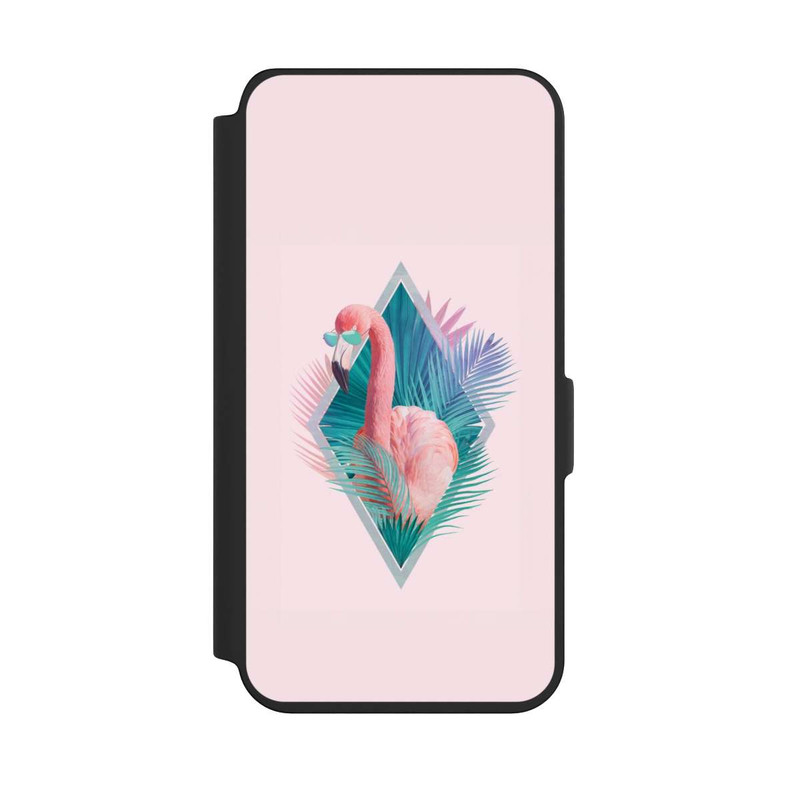 Galaxy S24 NIVOflip Feuilles tropicales Flamant
