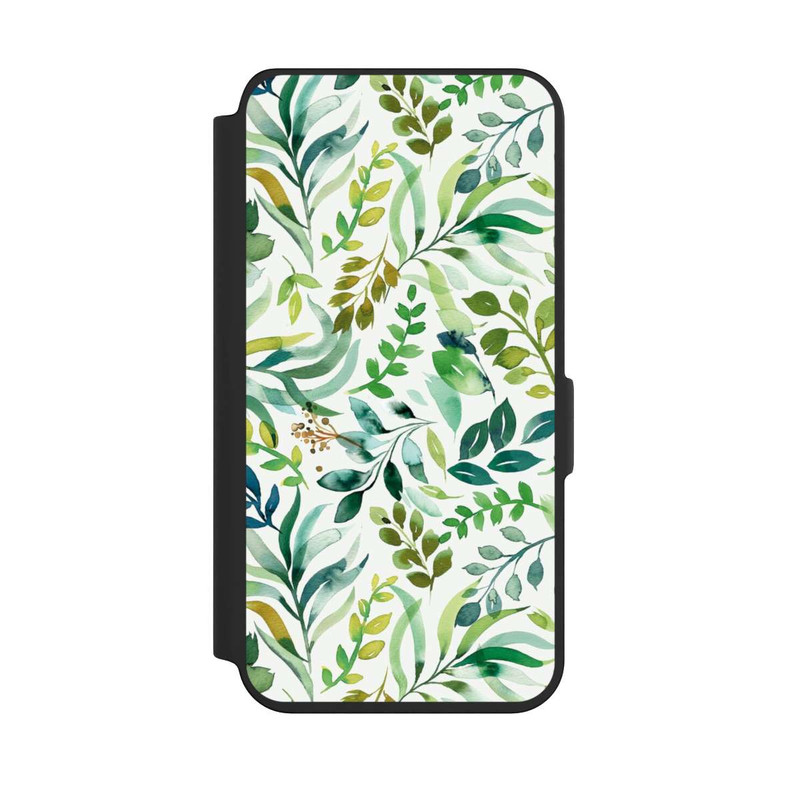 Galaxy S24 NIVOflip Aquarell Palmenblätter Botanisch Grün