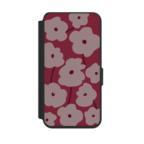 Samsung Galaxy S24 NIVOflip Minimalistic Flowers Bordeaux