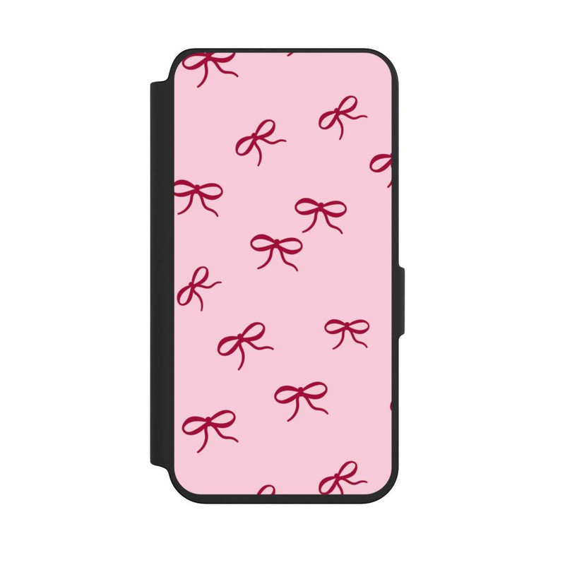 Galaxy S24 NIVOflip Schleifen Muster Rot Pink