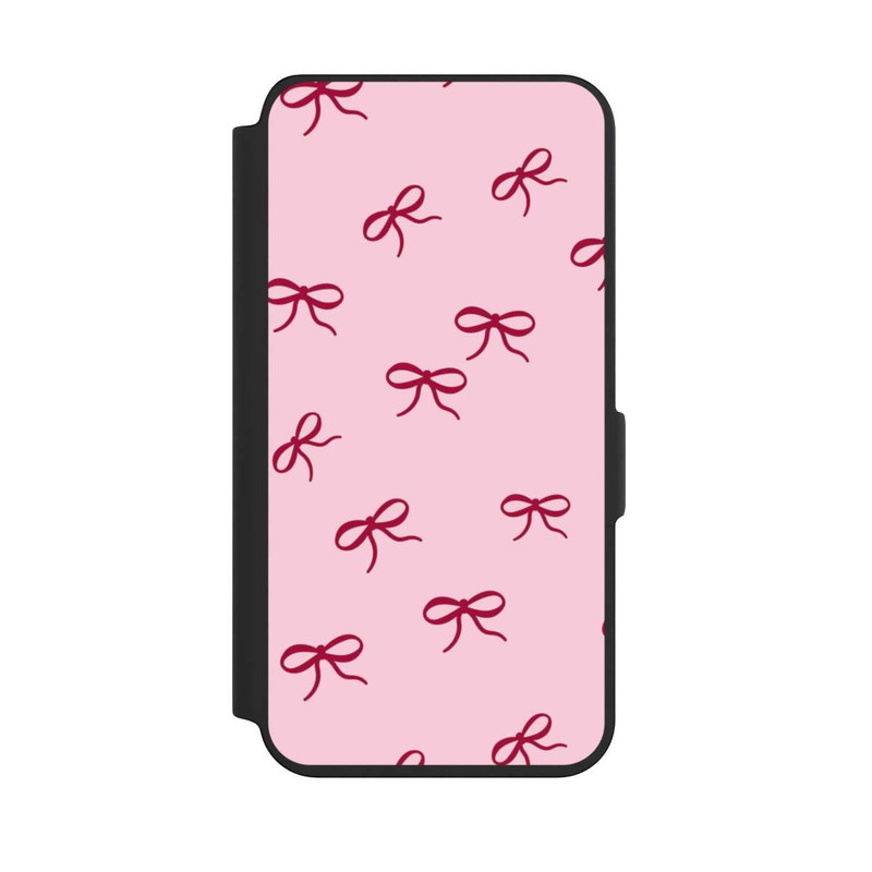 Galaxy S24 NIVOflip Schleifen Muster Rot Pink