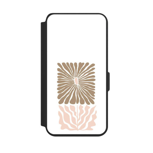 Samsung Galaxy S24 NIVOflip Eckige Blume Hellbraun