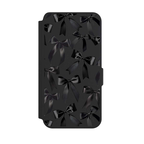 Samsung Galaxy S24 NIVOflip Schwarze Satinschleifen