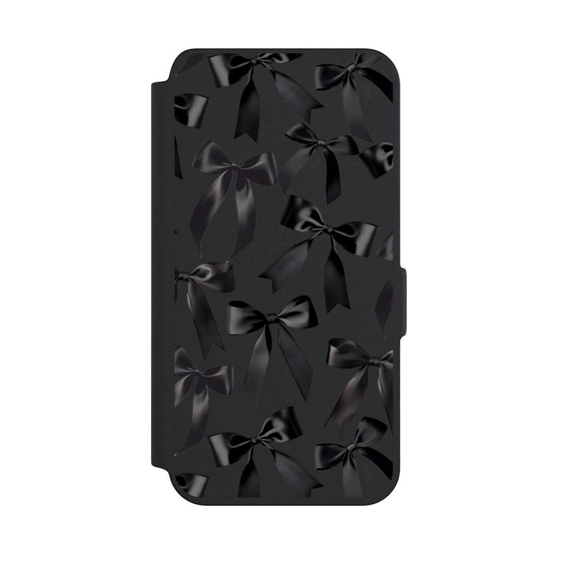 Galaxy S24 NIVOflip Schwarze Satinschleifen
