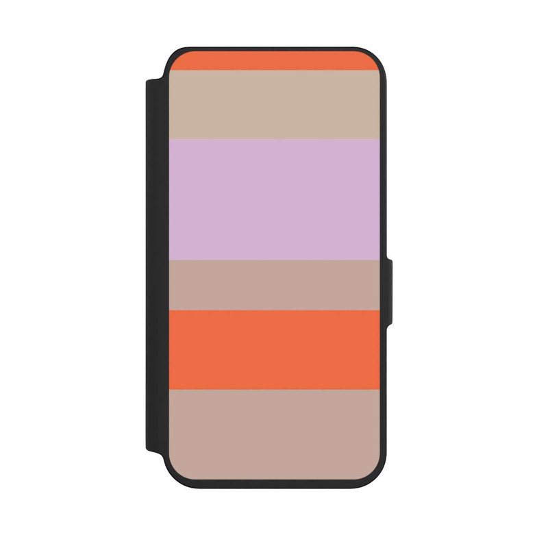 Galaxy S24 NIVOflip Moca Lila Orange Stripes