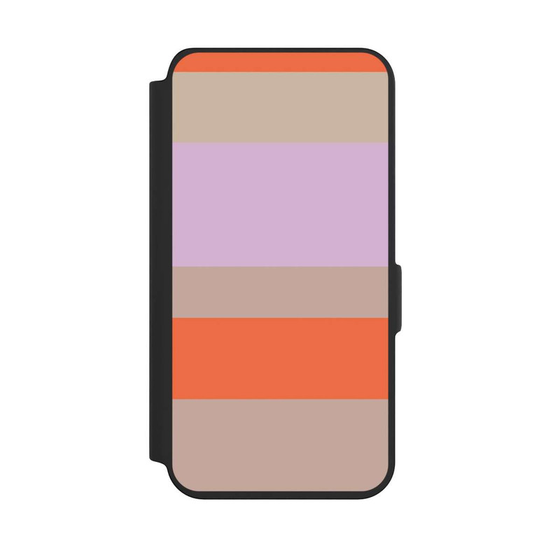 Galaxy S24 NIVOflip Moca Lila Orange Stripes