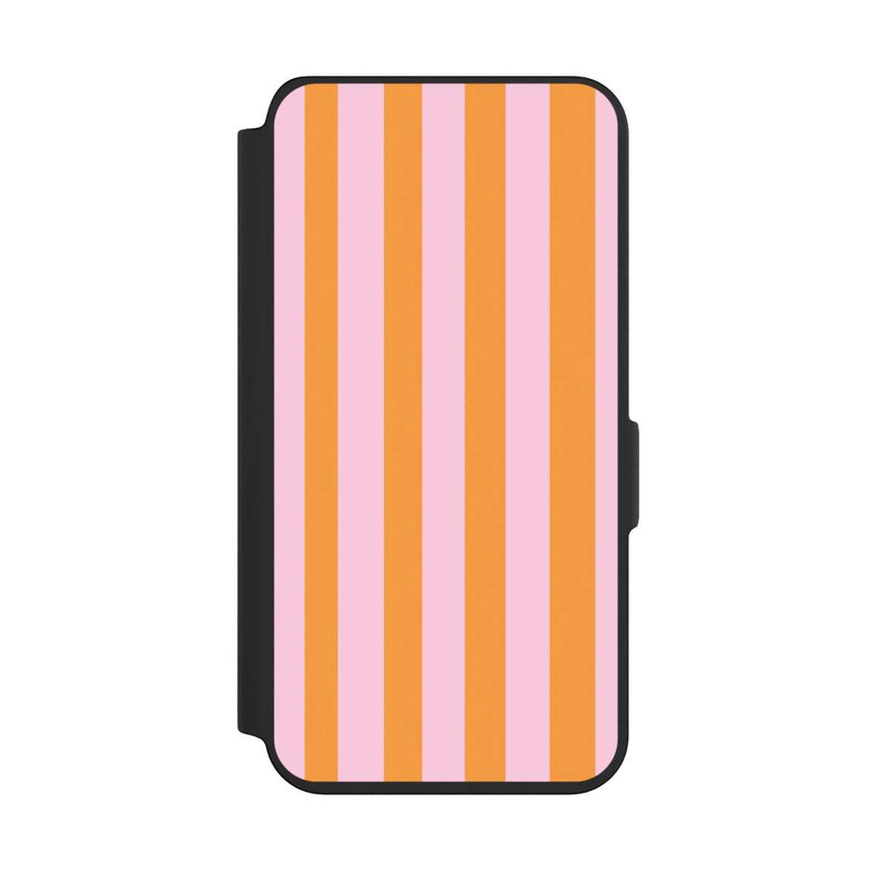 Galaxy S24 NIVOflip Orange And Pink Stripes