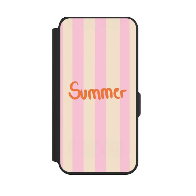 Galaxy S24 NIVOflip Summer Pink And Orange Stripes
