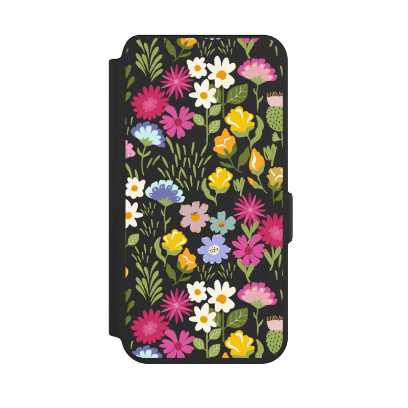 Galaxy S24 NIVOflip Bunte Sommerblumen Transparent