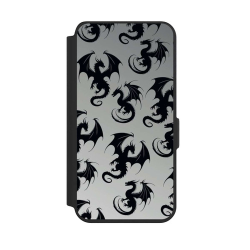 Samsung Galaxy S24 NIVOflip Dragon Pattern Grey