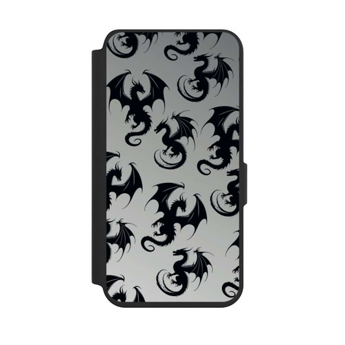 Samsung Galaxy S24 NIVOflip Dragon Pattern Grey