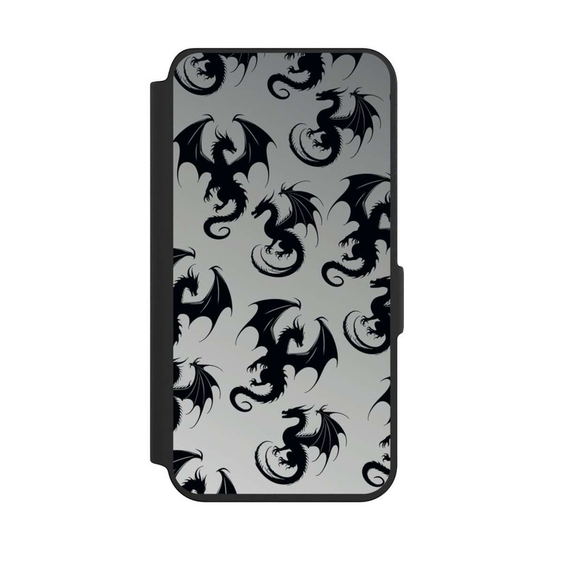 Galaxy S24 NIVOflip Dragon Pattern Grey
