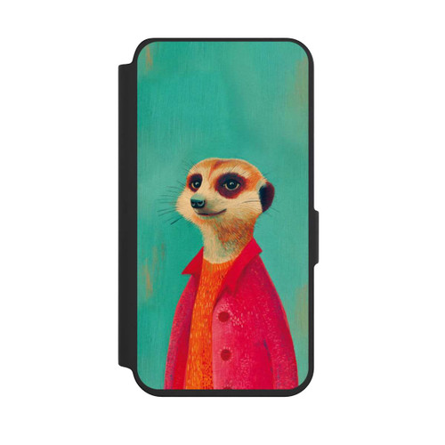 Samsung Galaxy S24 NIVOflip Erdmännchen Grün Illustration