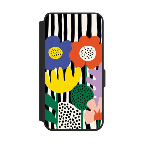 Samsung Galaxy S24 NIVOflip Flowers Striped Background
