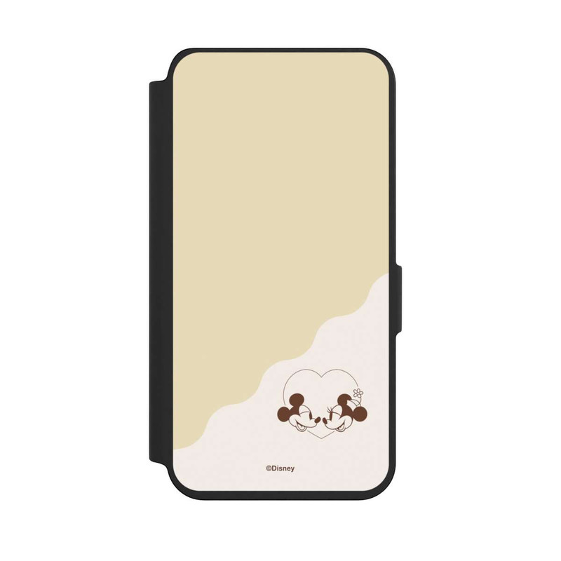 Galaxy S24 NIVOflip Mickey and Minnie Love Heart Beige