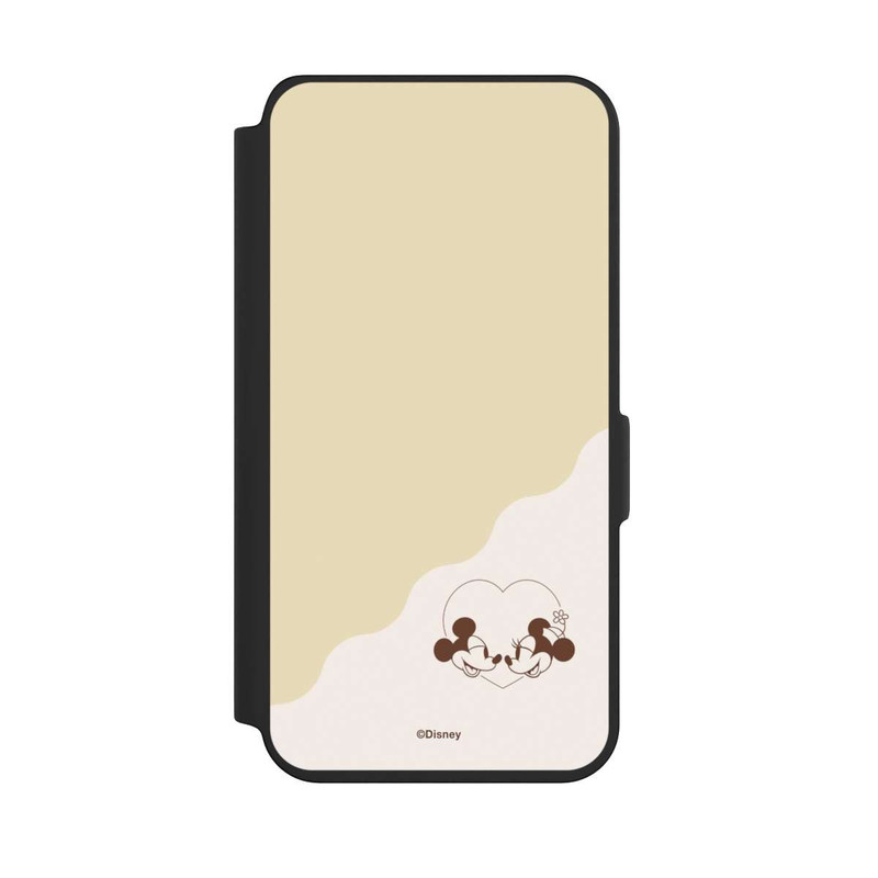 Galaxy S24 NIVOflip Mickey and Minnie Love Heart Beige
