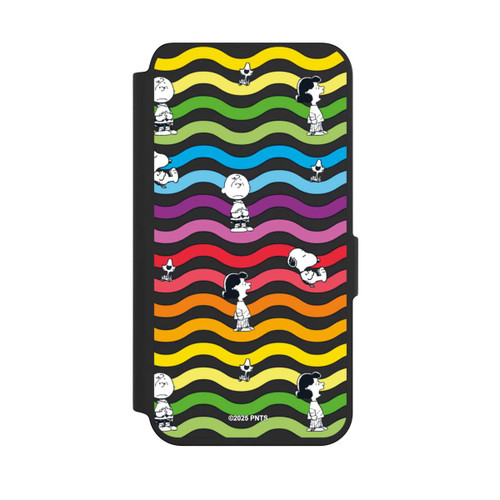 Samsung Galaxy S24 NIVOflip Snoopy Pattern Rainbow Transparent