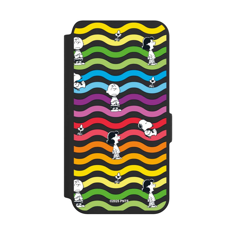 Galaxy S24 NIVOflip Snoopy Pattern Rainbow Transparent