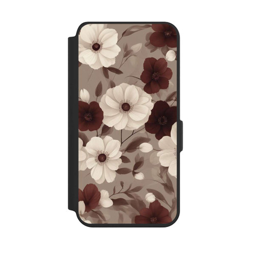 Samsung Galaxy S24 NIVOflip Negative Flower Bordeaux White with AI