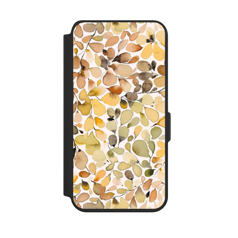 Galaxy S24 NIVOflip Eukalyptus Aquarellblätter Braun Herbst