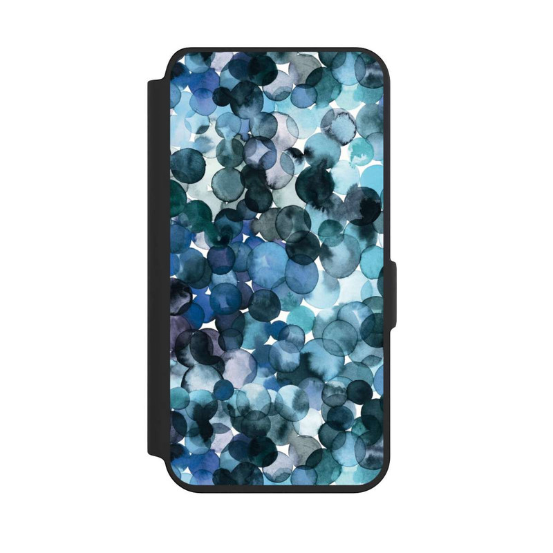 Galaxy S24 NIVOflip Watercolor Dots Blue Pattern