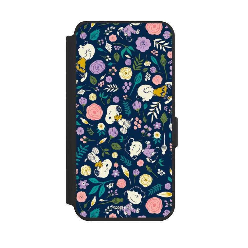 Galaxy S24 NIVOflip Peanuts Dark Flower Pattern