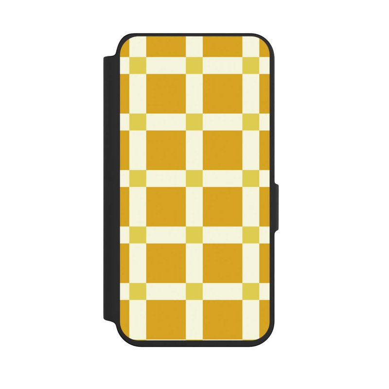 Galaxy S24 NIVOflip Kariert Muster Gelb