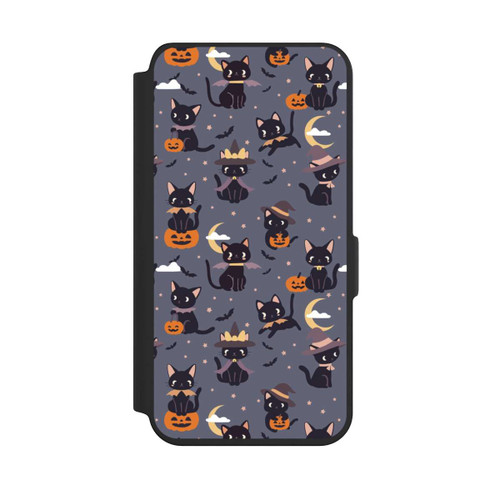 Samsung Galaxy S24 NIVOflip Cute Halloween Witch Cats and Pumpkins