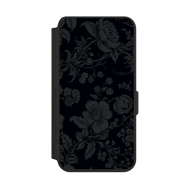 Galaxy S24 NIVOflip Dunkle Blumen Vintageoptik