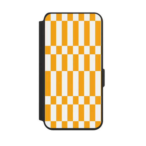 Samsung Galaxy S24 NIVOflip Motif à Carreaux d'Été Jaune Vif