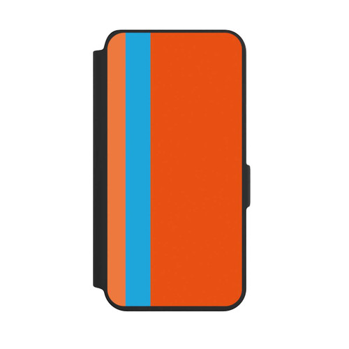 Samsung Galaxy S24 NIVOflip Rayures Orange Bleu