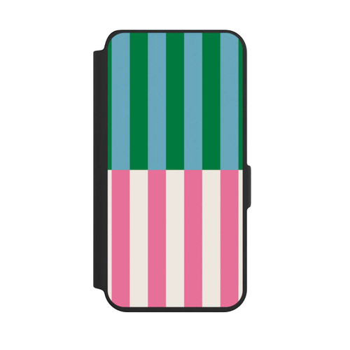 Samsung Galaxy S24 NIVOflip Motif Rayé Vert Rose