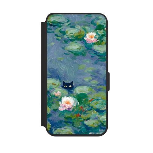 Samsung Galaxy S24 NIVOflip Katze im Teich Monet Gemälde Impressionismus