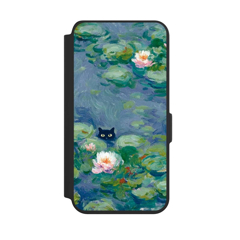 Galaxy S24 NIVOflip Katze im Teich Monet Gemälde Impressionismus