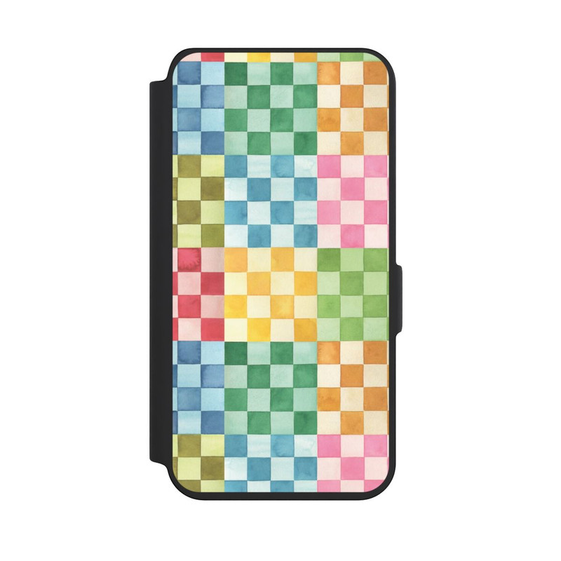 Galaxy S24 NIVOflip Checkerboard Watercolor Chess Geometric Red