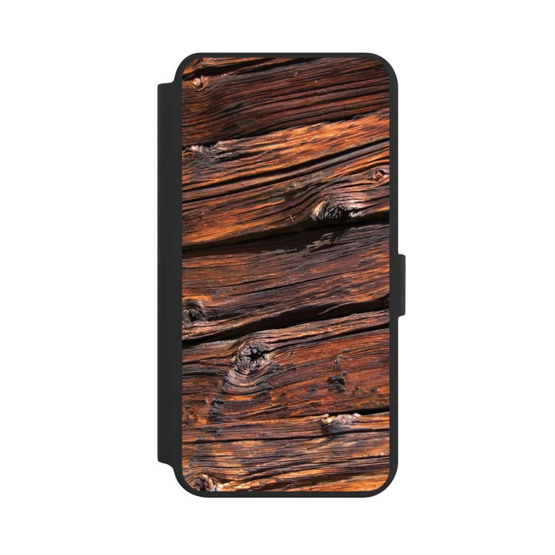 Galaxy S24 + NIVOflip Verwitterte Holzplanken