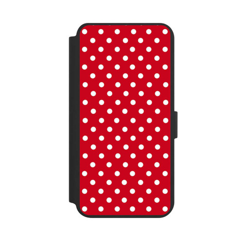 Samsung Galaxy S24+ NIVOflip Polka Dots Dunkelrot und Weiß