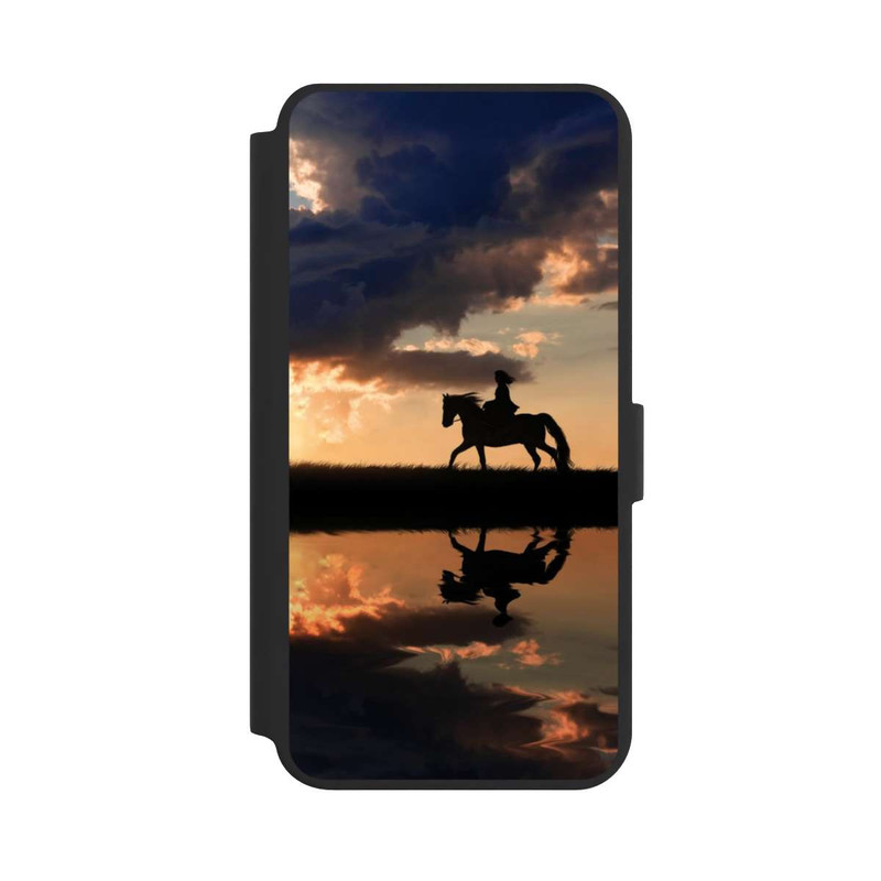 Galaxy S24 + NIVOflip Randonnée à Cheval au Crépuscule
