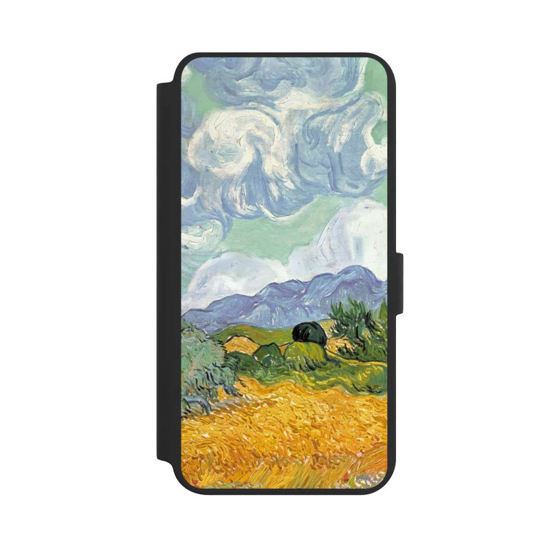Galaxy S24 + NIVOflip Weizenfeld mit Zypressen