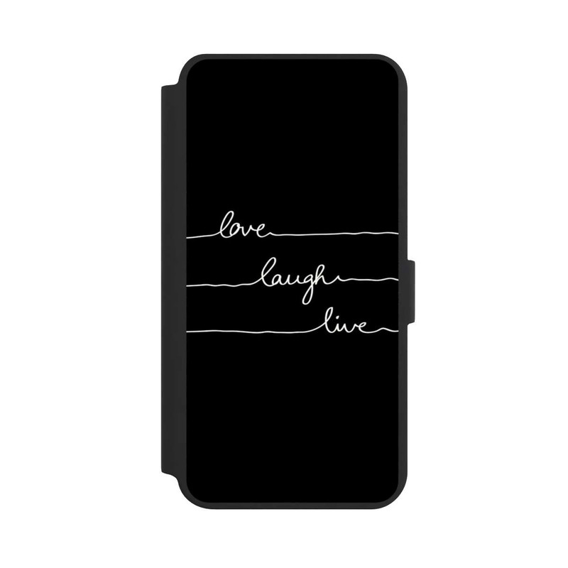 Galaxy S24 + NIVOflip Love Laugh Live weiß/schwarz