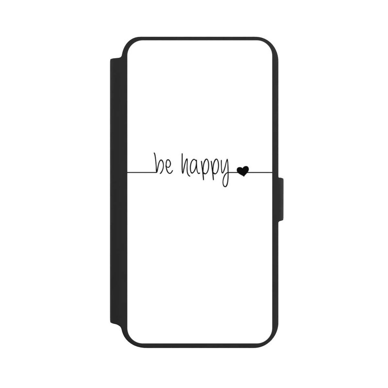 Galaxy S24 + NIVOflip Be Happy Weisser Hintergrund