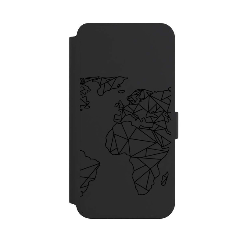 Galaxy S24 + NIVOflip Carte Polygone Noir sans Fond