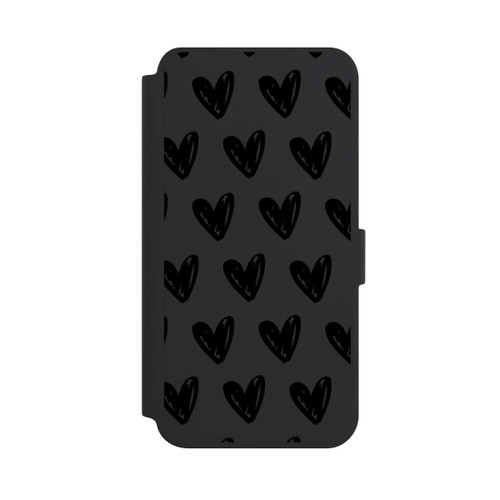 Samsung Galaxy S24+ NIVOflip Herzen Schwarz ohne Hintergrund