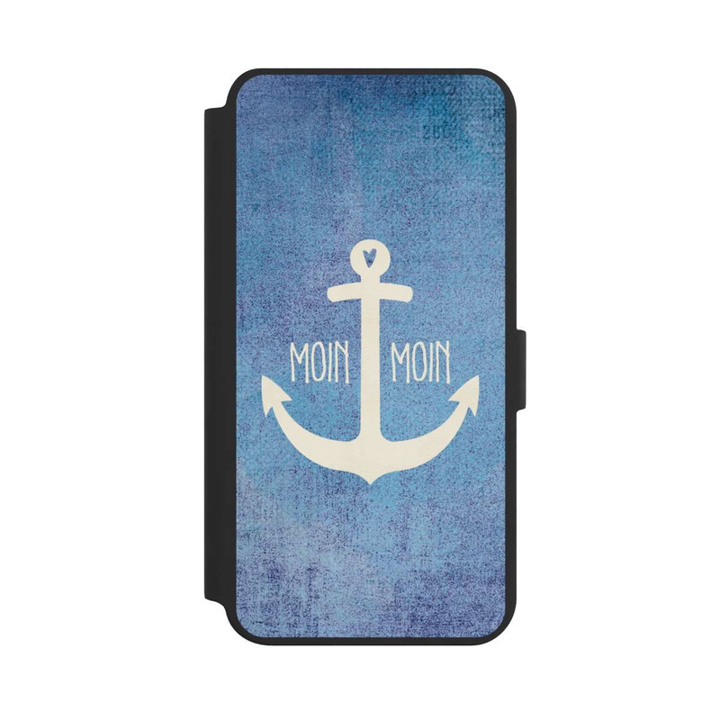 Galaxy S24 + NIVOflip Moin Moin Anker Blau