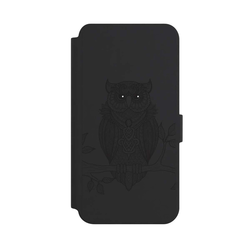 Galaxy S24 + NIVOflip Mandala de hibou sans fond