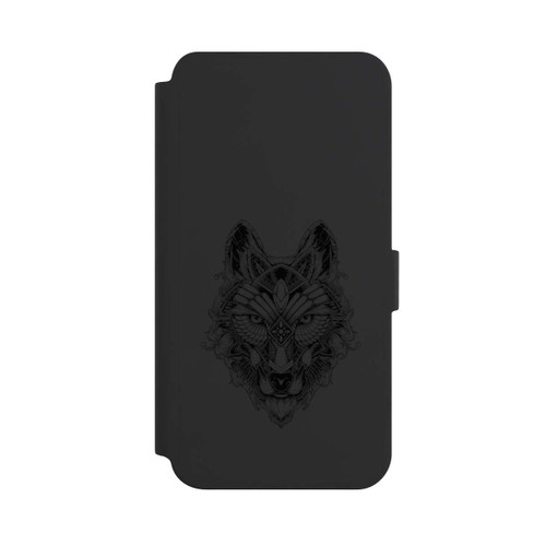 Samsung Galaxy S24+ NIVOflip Wolf Mandala ohne Hintergrund