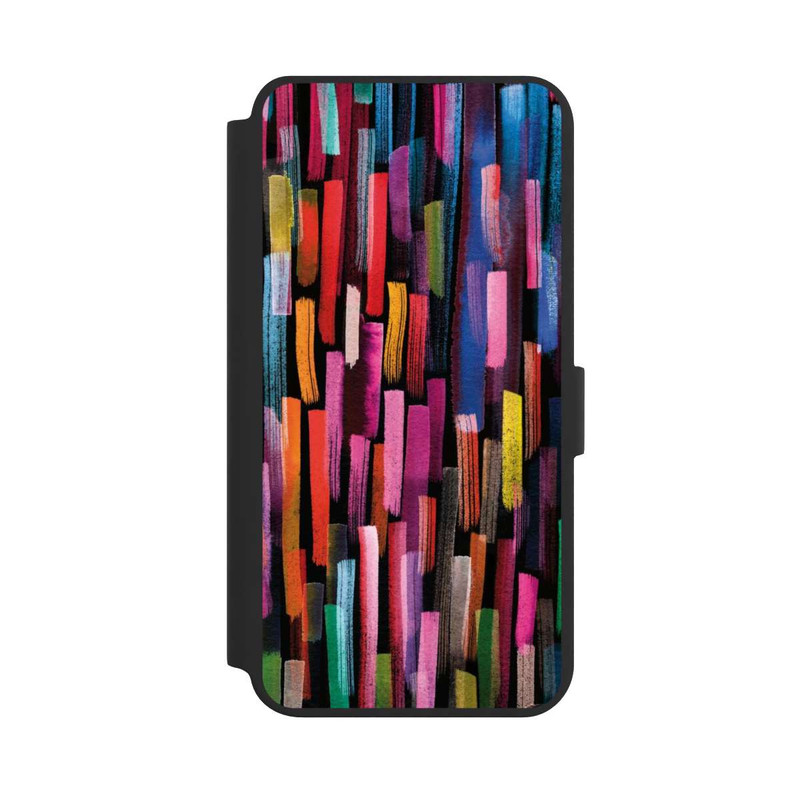 Galaxy S24 + NIVOflip Colourful Brushstrokes Black