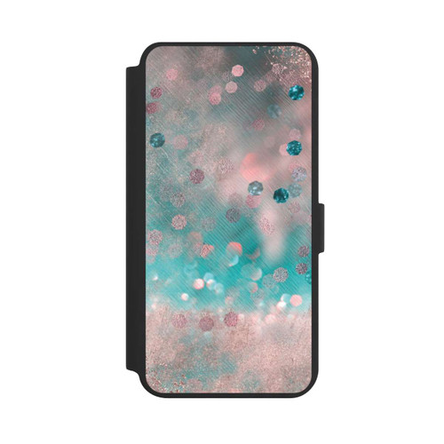 Samsung Galaxy S24+ NIVOflip Turquoise Glamour Glitter Look