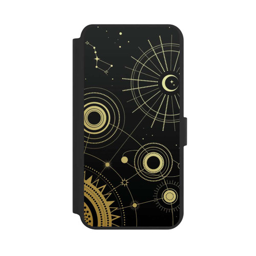 Samsung Galaxy S24+ NIVOflip Black and Gold Look Abstract